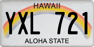 HI license plate YXL721