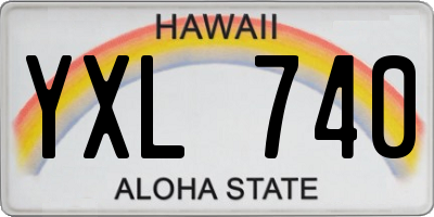 HI license plate YXL740