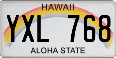 HI license plate YXL768