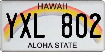 HI license plate YXL802