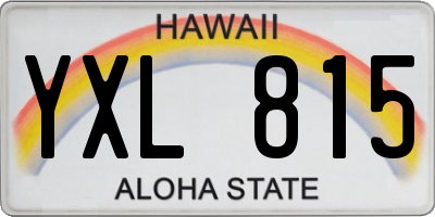 HI license plate YXL815