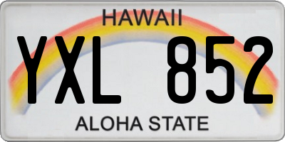 HI license plate YXL852