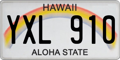 HI license plate YXL910