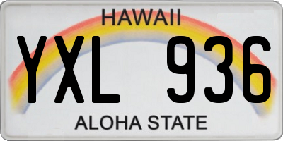 HI license plate YXL936