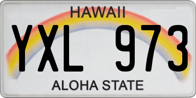 HI license plate YXL973