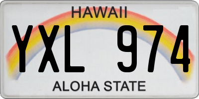 HI license plate YXL974