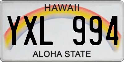 HI license plate YXL994