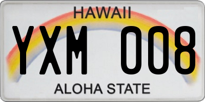 HI license plate YXM008