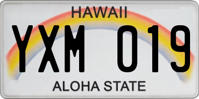 HI license plate YXM019