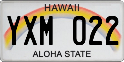 HI license plate YXM022