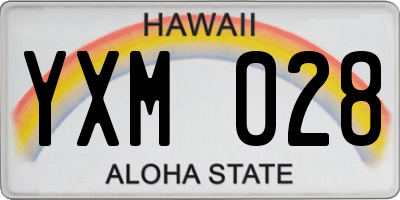 HI license plate YXM028