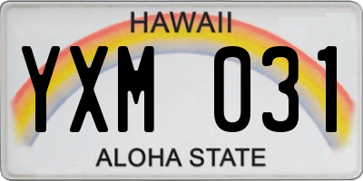 HI license plate YXM031