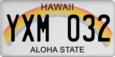 HI license plate YXM032