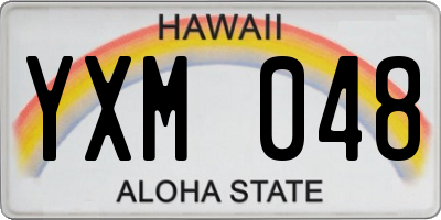HI license plate YXM048