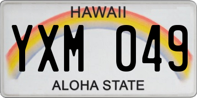 HI license plate YXM049