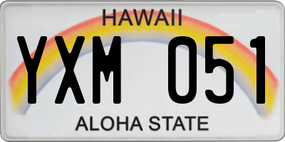 HI license plate YXM051