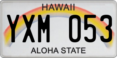 HI license plate YXM053