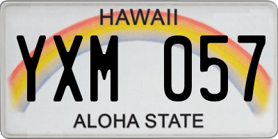 HI license plate YXM057