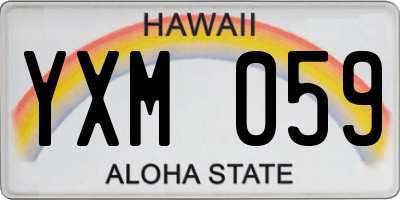 HI license plate YXM059