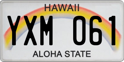 HI license plate YXM061