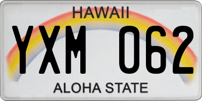 HI license plate YXM062