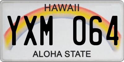HI license plate YXM064