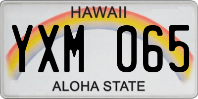 HI license plate YXM065