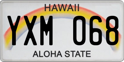 HI license plate YXM068