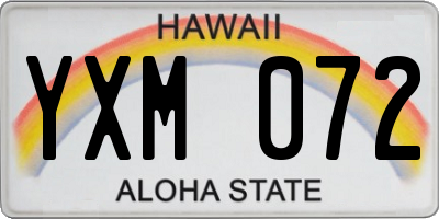 HI license plate YXM072