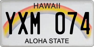 HI license plate YXM074