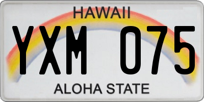 HI license plate YXM075