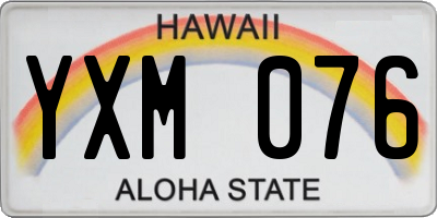 HI license plate YXM076