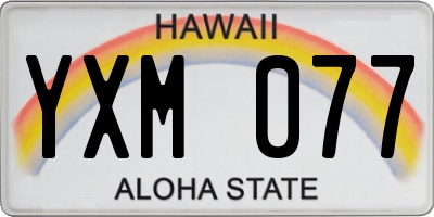HI license plate YXM077
