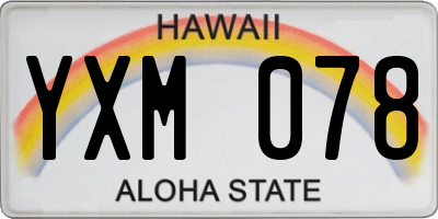 HI license plate YXM078