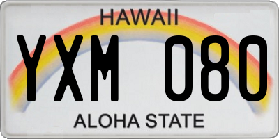 HI license plate YXM080