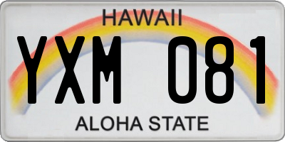 HI license plate YXM081