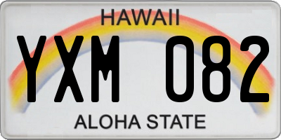 HI license plate YXM082