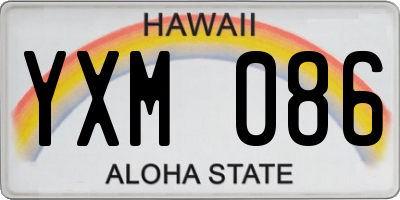 HI license plate YXM086