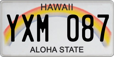 HI license plate YXM087
