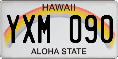 HI license plate YXM090