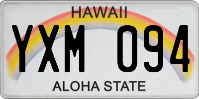 HI license plate YXM094