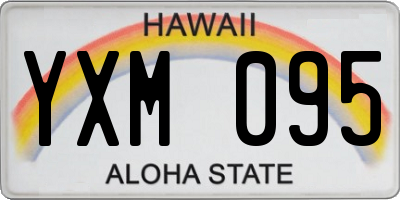 HI license plate YXM095