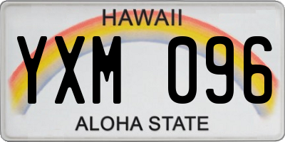 HI license plate YXM096