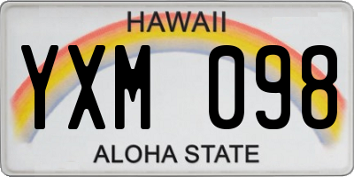 HI license plate YXM098