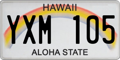 HI license plate YXM105