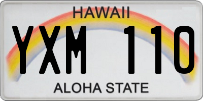 HI license plate YXM110
