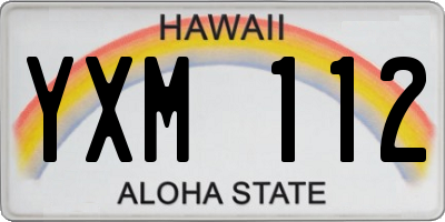 HI license plate YXM112