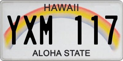 HI license plate YXM117