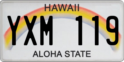HI license plate YXM119