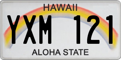 HI license plate YXM121